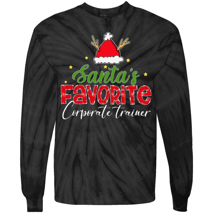 SantaS Favorite Corporate Trainer Christmas Tie-Dye Long Sleeve Shirt