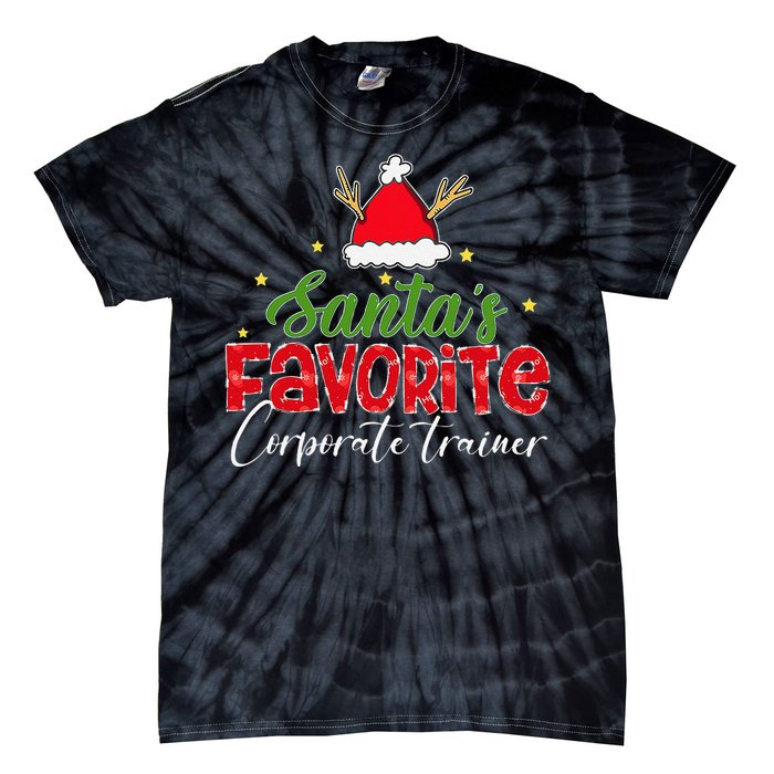 SantaS Favorite Corporate Trainer Christmas Tie-Dye T-Shirt