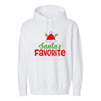 SantaS Favorite Corporate Trainer Christmas Garment-Dyed Fleece Hoodie