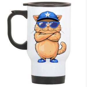 Somalian Flag Cat Mom Souvenirs Products Kitten Somalia Stainless Steel Travel Mug