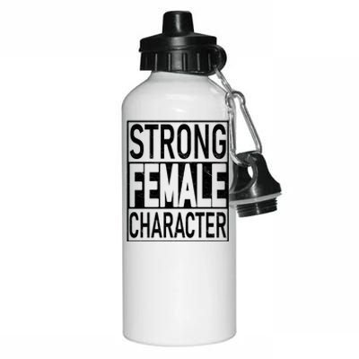 Strong Female Character Aluminum Water Bottle 