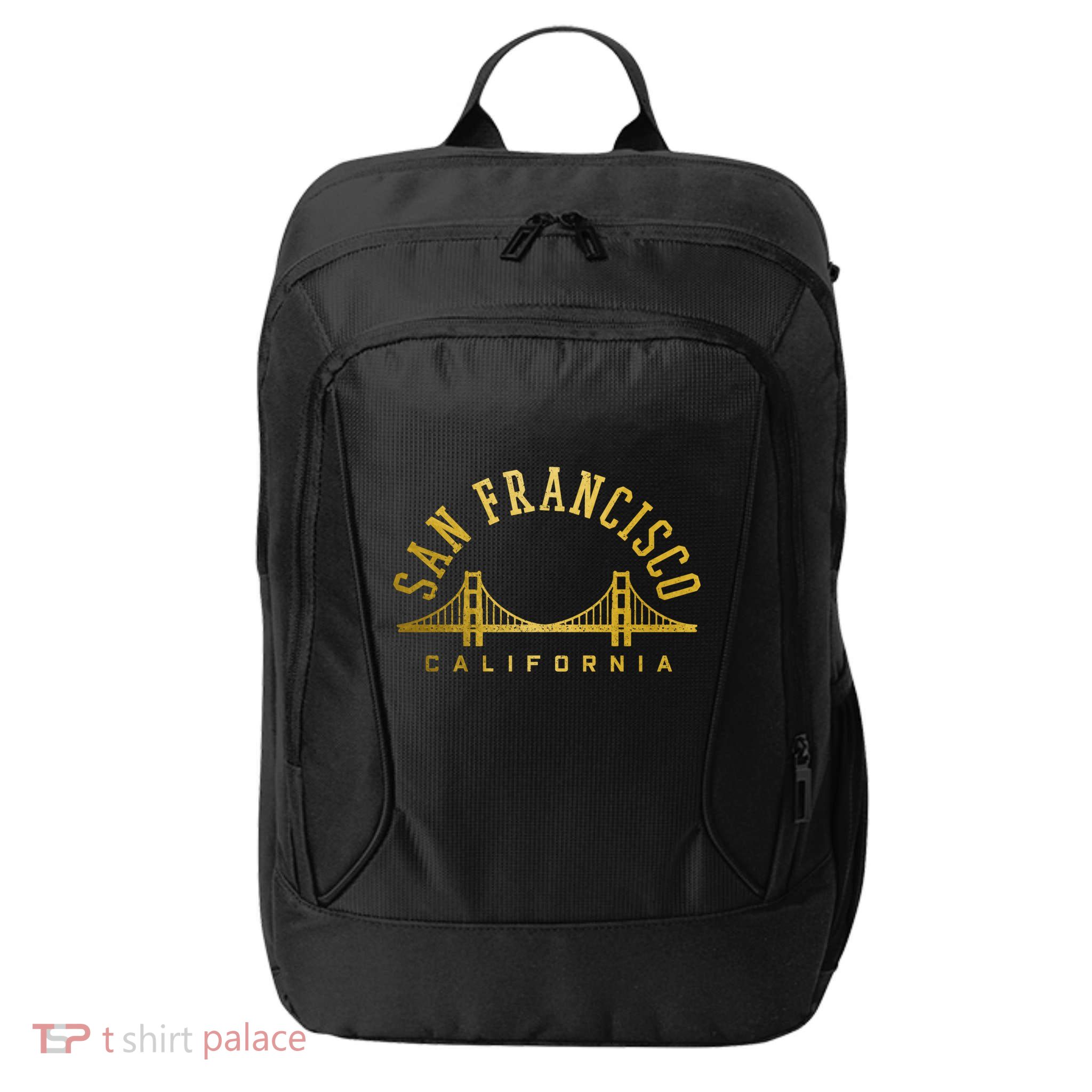 San Francisco California Golden Gate Bridge Vintage City Backpack
