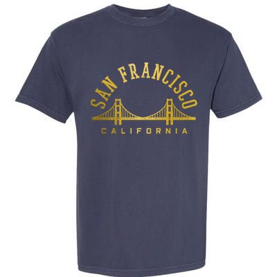San Francisco California Golden Gate Bridge Vintage Garment-Dyed Heavyweight T-Shirt