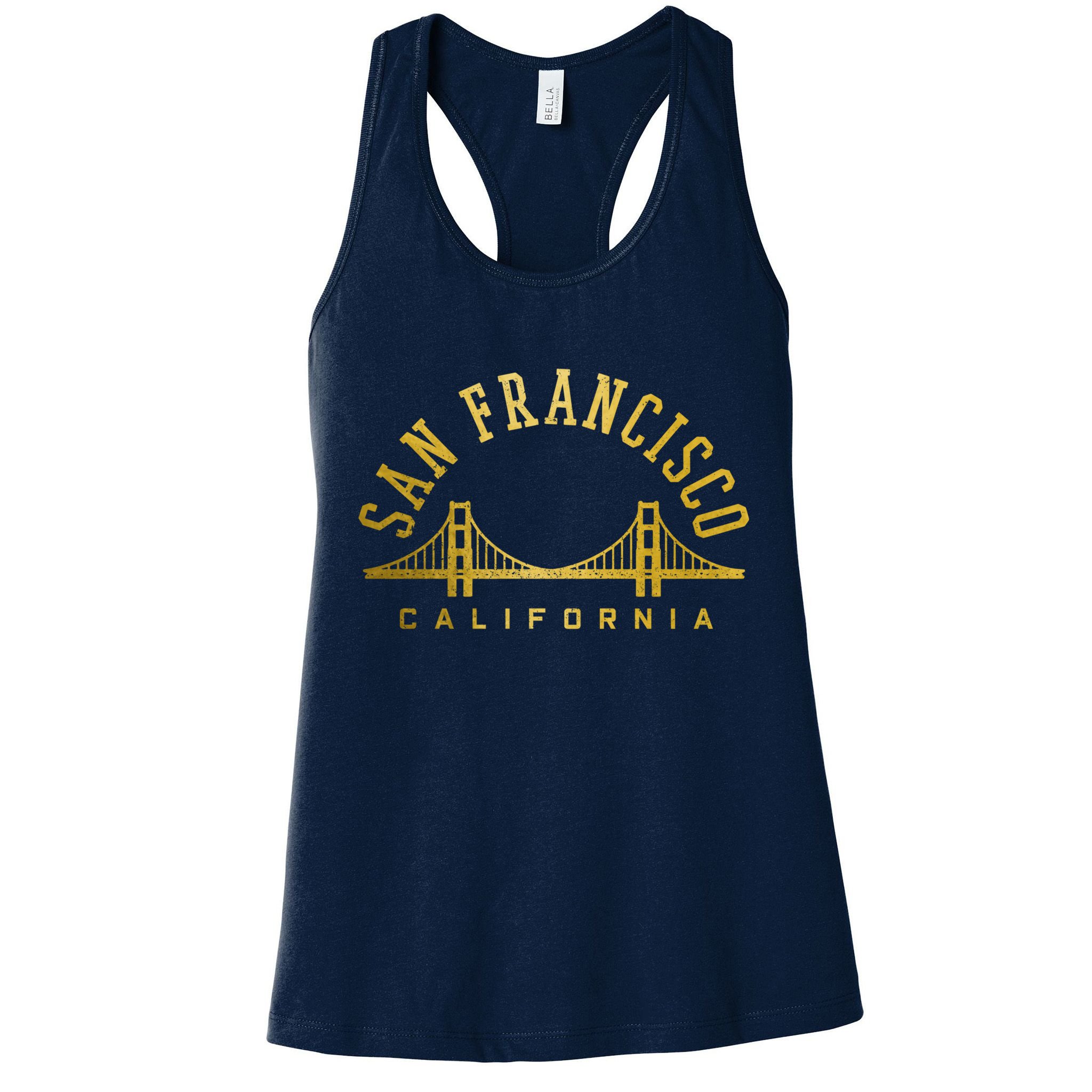 San Francisco California Golden Gate Bridge Vintage Womens Tank Top