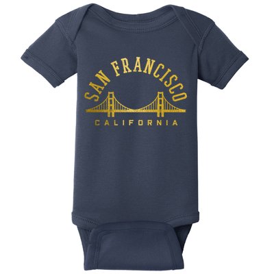 San Francisco California Golden Gate Bridge Vintage Baby Bodysuit