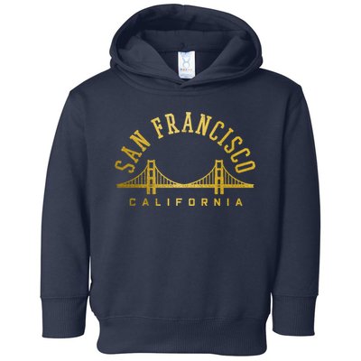 San Francisco California Golden Gate Bridge Vintage Toddler Hoodie