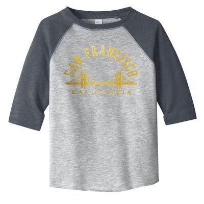 San Francisco California Golden Gate Bridge Vintage Toddler Fine Jersey T-Shirt