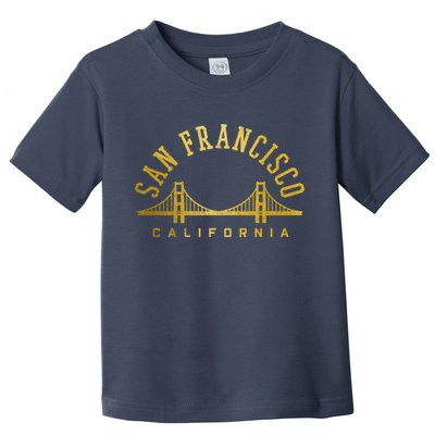 San Francisco California Golden Gate Bridge Vintage Toddler T-Shirt