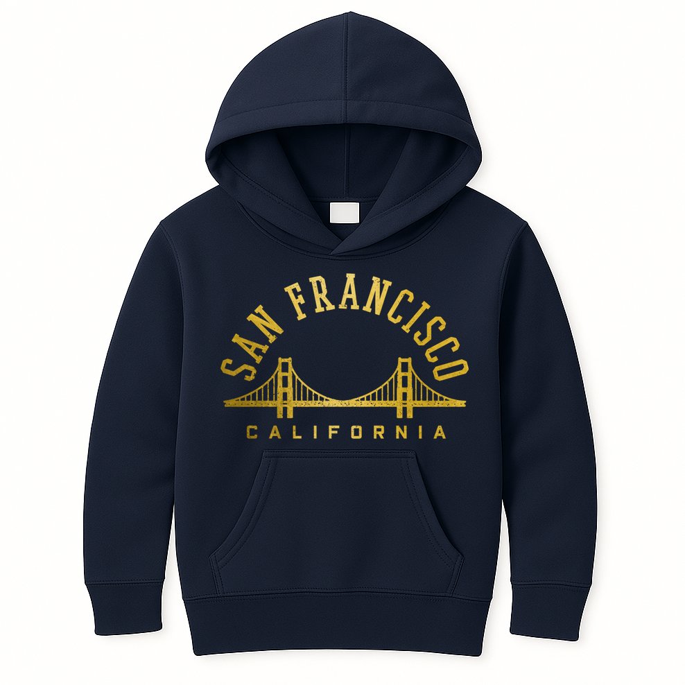 San Francisco California Golden Gate Bridge Vintage Kids Hoodie