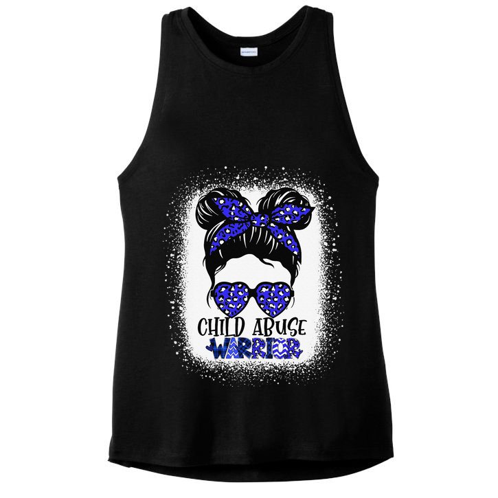StandUp For Children Stop Child Abuse Prevention Awareness Ladies PosiCharge Tri-Blend Wicking Tank