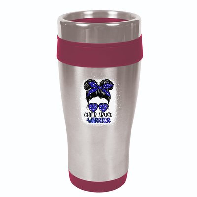 StandUp For Children Stop Child Abuse Prevention Awareness 16oz Travel Tumbler