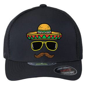 Sombrero Face Cinco De Mayo Mexican Fiesta Party Flexfit Unipanel Trucker Cap