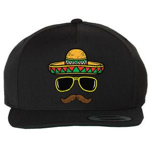 Sombrero Face Cinco De Mayo Mexican Fiesta Party Wool Snapback Cap