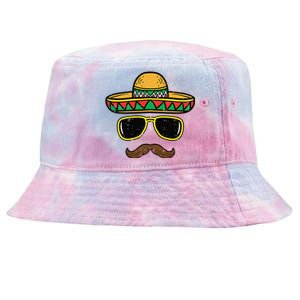 Sombrero Face Cinco De Mayo Mexican Fiesta Party Tie-Dyed Bucket Hat