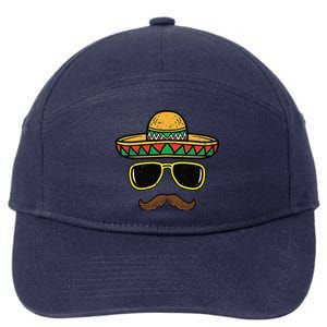 Sombrero Face Cinco De Mayo Mexican Fiesta Party 7-Panel Snapback Hat