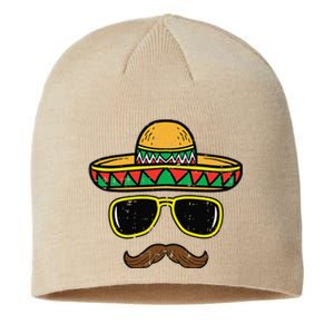 Sombrero Face Cinco De Mayo Mexican Fiesta Party Sustainable Beanie