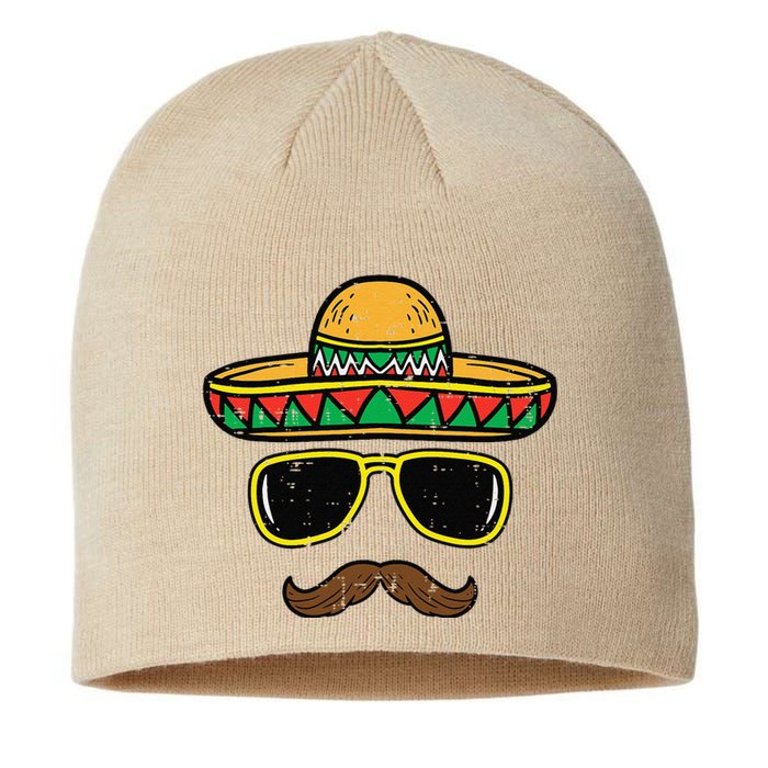 Sombrero Face Cinco De Mayo Mexican Fiesta Party Sustainable Beanie