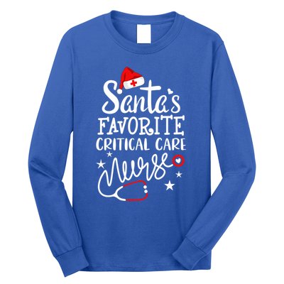 Santas Favorite Critical Care Nurse Merry Christmas Nurse Funny Gift Long Sleeve Shirt