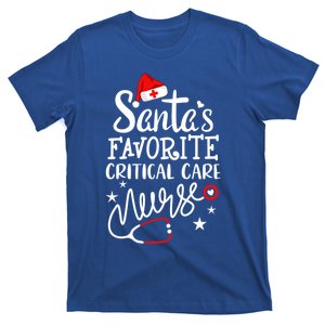 Santas Favorite Critical Care Nurse Merry Christmas Nurse Funny Gift T-Shirt