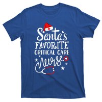 Santas Favorite Critical Care Nurse Merry Christmas Nurse Funny Gift T-Shirt