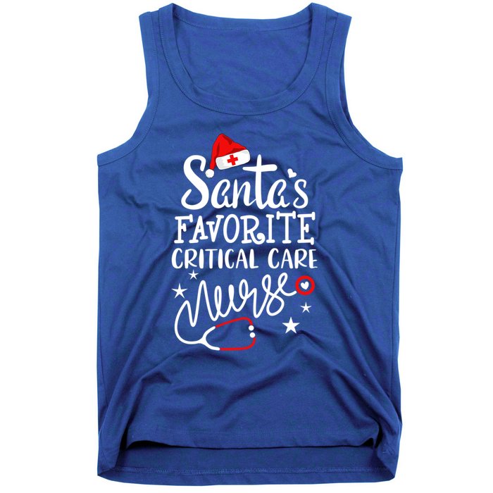 Santas Favorite Critical Care Nurse Merry Christmas Nurse Funny Gift Tank Top