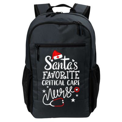 Santas Favorite Critical Care Nurse Merry Christmas Nurse Funny Gift Daily Commute Backpack