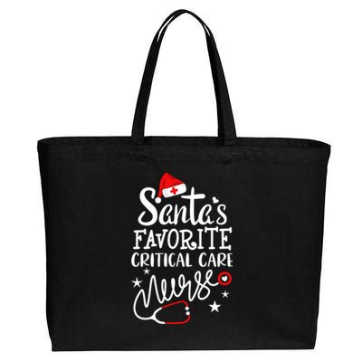 Santas Favorite Critical Care Nurse Merry Christmas Nurse Funny Gift Cotton Canvas Jumbo Tote