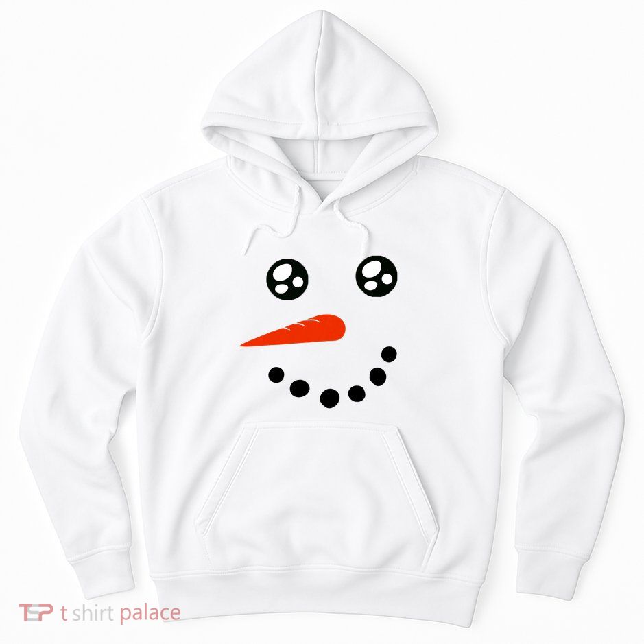 Snowman Face Christmas Costume Funny Xmas Hoodie