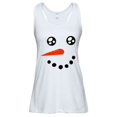 Snowman Face Christmas Costume Funny Xmas Ladies Essential Flowy Tank