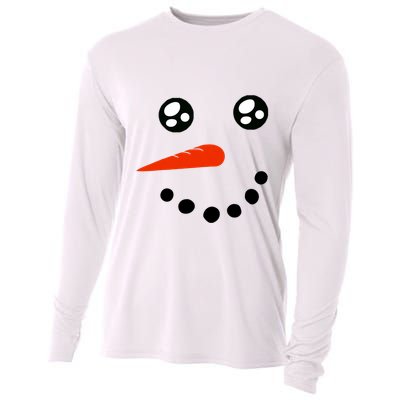 Snowman Face Christmas Costume Funny Xmas Cooling Performance Long Sleeve Crew