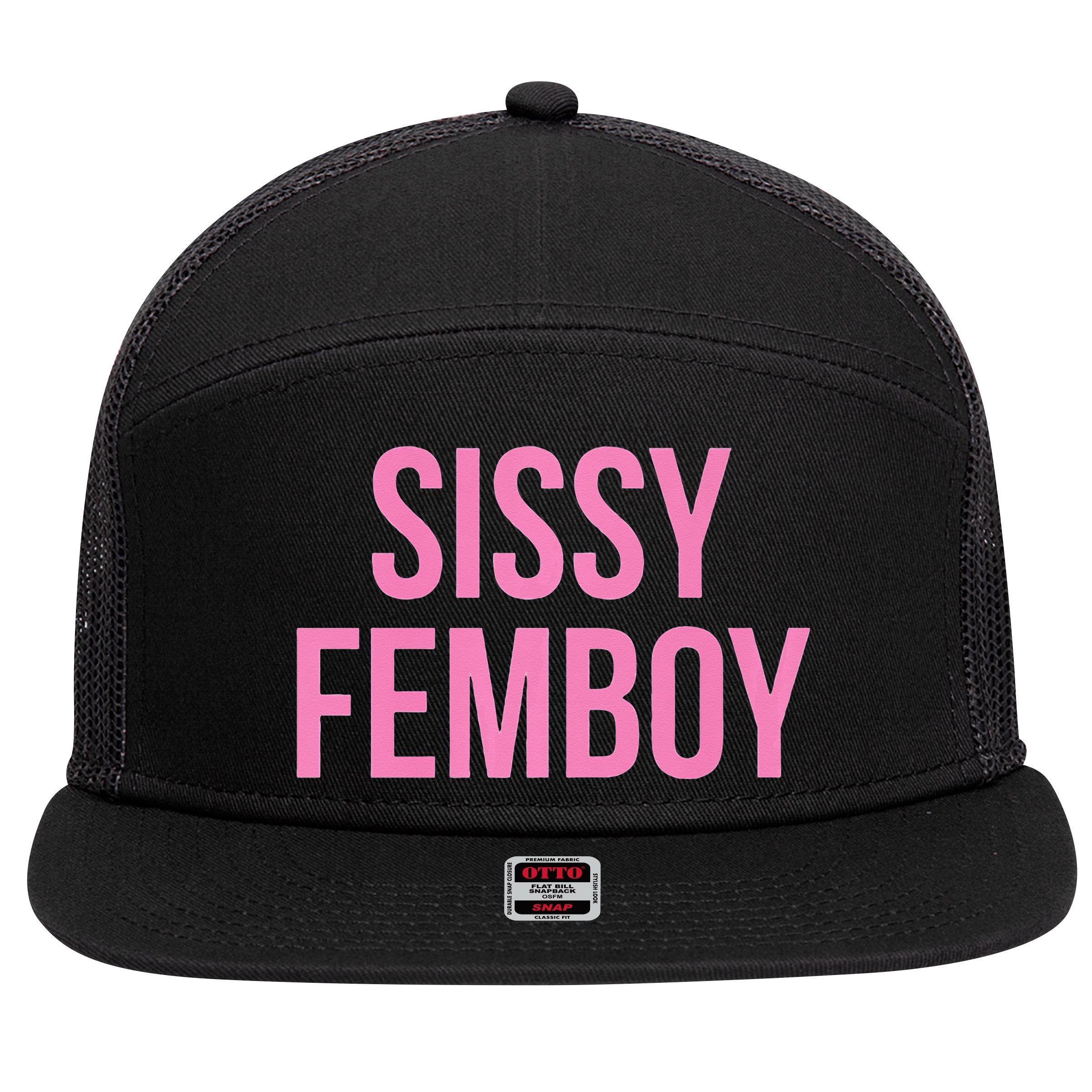 Sissy Femboy Crossdressing Aesthetic 7 Panel Mesh Trucker Snapback Hat
