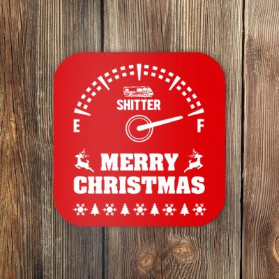 Shitters Full Christmas Coaster