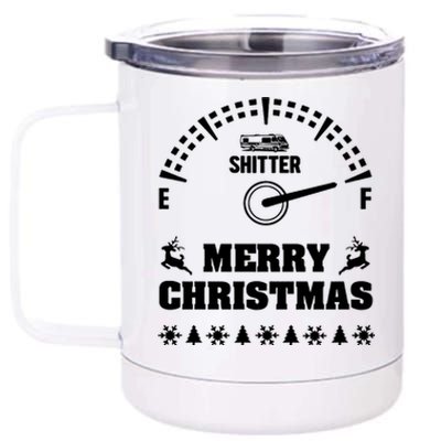 Shitters Full Christmas 12 oz Stainless Steel Tumbler Cup