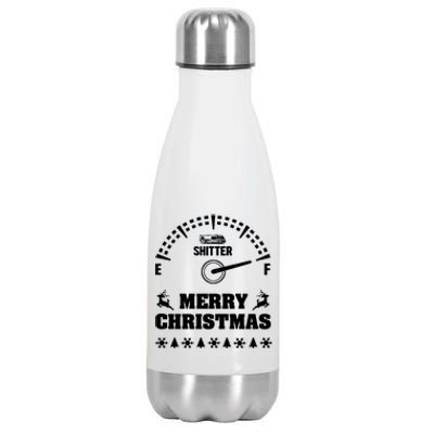 Shitters Full Christmas Stainless Steel Insulated Water Bottle