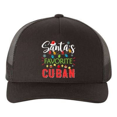 Santa's Favorite Cuban Xmas Light Santa Hat Christmas Gift Yupoong Adult 5-Panel Trucker Hat