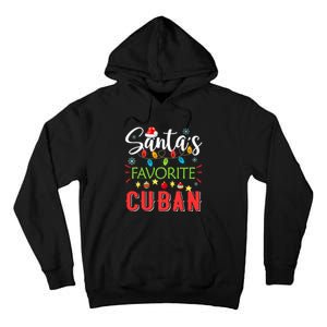 Santa's Favorite Cuban Xmas Light Santa Hat Christmas Gift Tall Hoodie