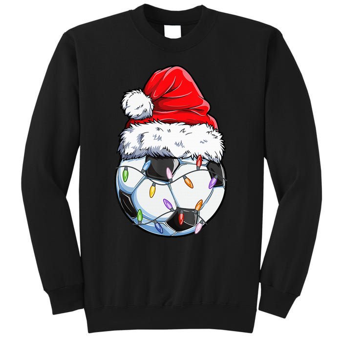 Soccer Football Christmas Santa Hat Hilarious Xmas Gift Sweatshirt