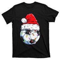 Soccer Football Christmas Santa Hat Hilarious Xmas Gift T-Shirt