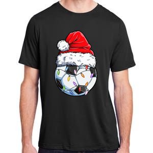 Soccer Football Christmas Santa Hat Hilarious Xmas Gift Adult ChromaSoft Performance T-Shirt