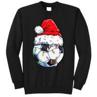 Soccer Football Christmas Santa Hat Hilarious Xmas Gift Tall Sweatshirt