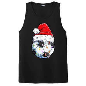 Soccer Football Christmas Santa Hat Hilarious Xmas Gift PosiCharge Competitor Tank