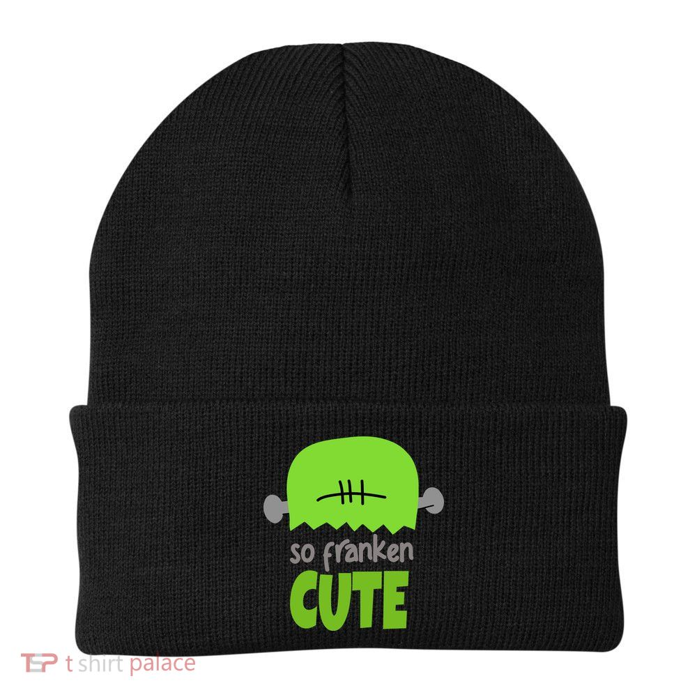 So Franken Cute Frankenstein Halloween Knit Cap Winter Beanie