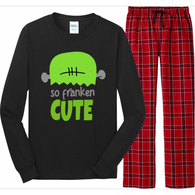 So Franken Cute Frankenstein Halloween Long Sleeve Pajama Set