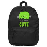 So Franken Cute Frankenstein Halloween 16 in Basic Backpack