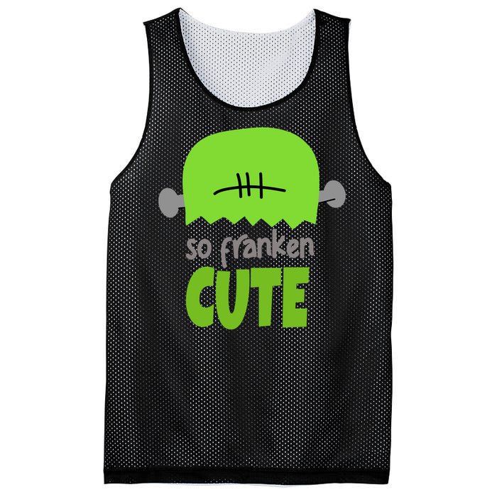 So Franken Cute Frankenstein Halloween Mesh Reversible Basketball Jersey Tank