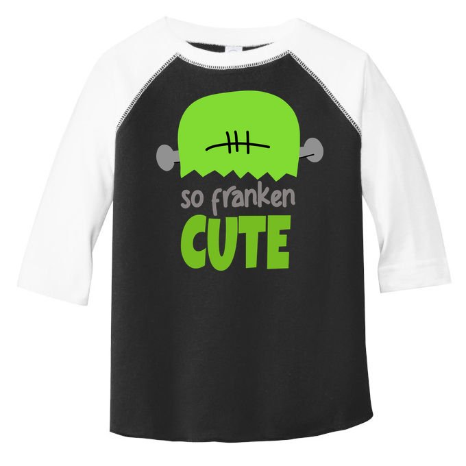 So Franken Cute Frankenstein Halloween Toddler Fine Jersey T-Shirt