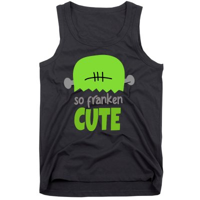 So Franken Cute Frankenstein Halloween Tank Top