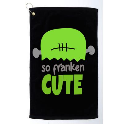 So Franken Cute Frankenstein Halloween Golf Towel