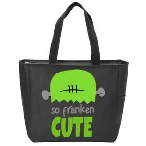 So Franken Cute Frankenstein Halloween Zip Tote Bag