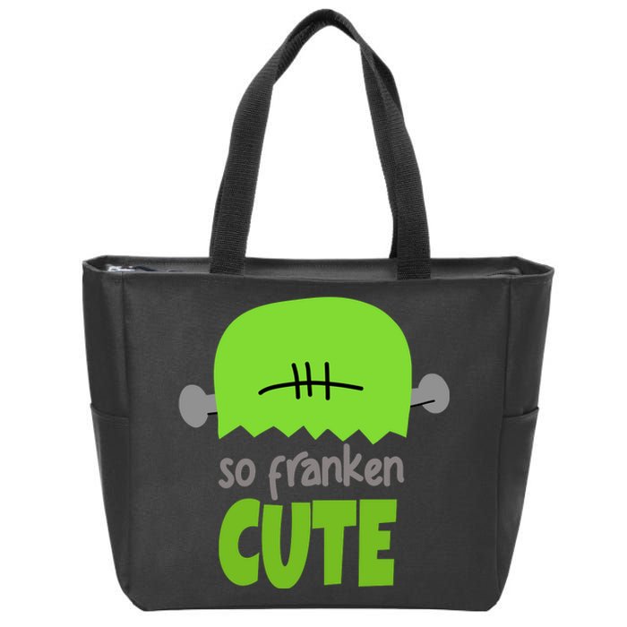 So Franken Cute Frankenstein Halloween Zip Tote Bag